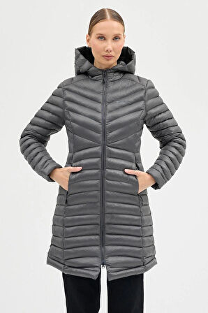 COLUMBİA OMNI HEAT GRİ TERMAL DAR KESİM KADIN KABAN