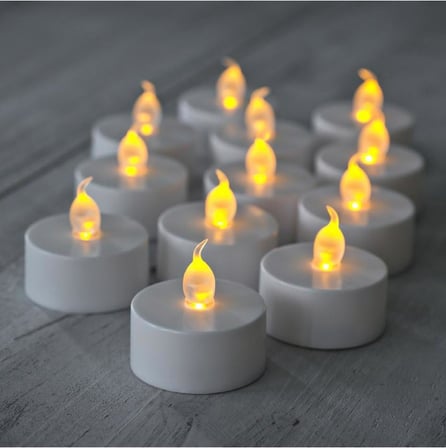 Pilli Led Tealight T-LİGHT MUM PİLLİ MUM LED IŞIK SICAK SARI RENK DEKORASYON SÜSLEME DÜĞÜN KINA ORGANİZASYON (6)