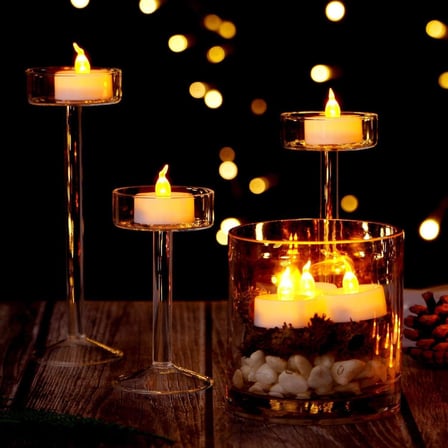 Pilli Led Tealight T-LİGHT MUM PİLLİ MUM LED IŞIK SICAK SARI RENK DEKORASYON SÜSLEME DÜĞÜN KINA ORGANİZASYON (6)