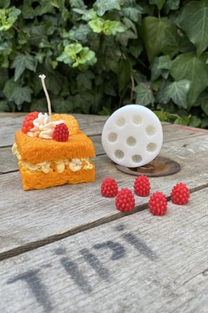Rufus Concept Ahududu Sekizli Mum Kalıbı (Silikon) (1,4 x 1,4 x 1,5 cm) (Küçük Süsleme Kalıbı) 1 Adet