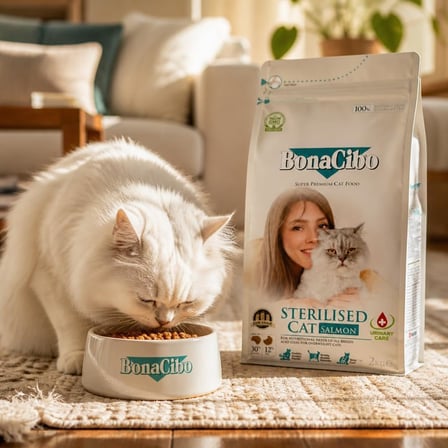 BonaCibo Adult Cat Sterilised Somonlu Kısırlaştırılmış Yetişkin Kedi Maması 2 Kg