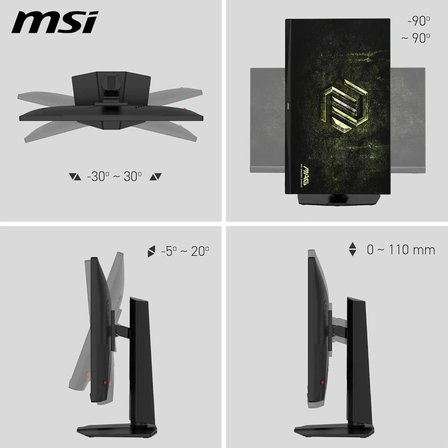 MSI MAG 272QPF E20 27" 0.5 ms 2K Pivot IPS 200 Hz Oyuncu Monitörü