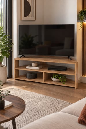 SuloraHome Köşe TV Ünitesi Kahverengi 140 cm