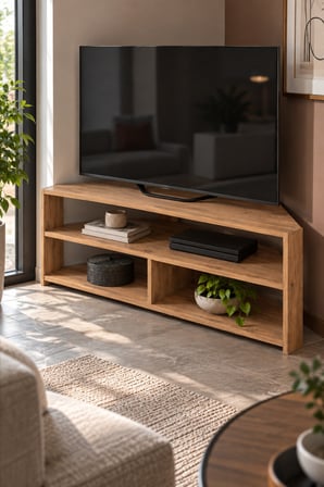 SuloraHome Köşe TV Ünitesi Kahverengi 140 cm