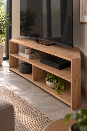 SuloraHome Köşe TV Ünitesi Kahverengi 140 cm