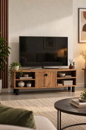 SuloraHome Vienna TV Sehpası Suntalam Çok Renkli 136x44 cm