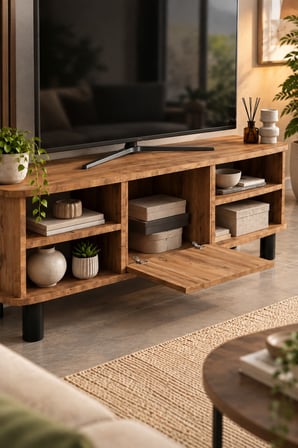 SuloraHome Vienna TV Sehpası Suntalam Çok Renkli 136x44 cm