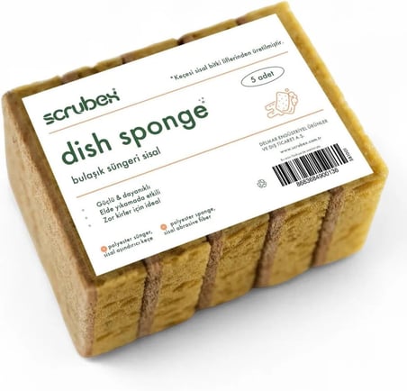 Sisal 5’li Bulaşık Süngeri Klasik Sb1001