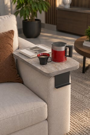 SuloraHome Gri C Sehpa Yan Sehpa 35x20 cm