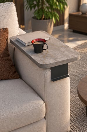 SuloraHome Gri C Sehpa Yan Sehpa 35x20 cm