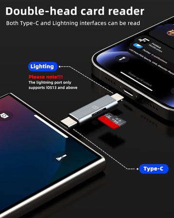 USB C yıldırım mikro SD kart okuyucu (2in1) iPhone16 15 14 Pro Apple adaptörü için dijital kamera TF bellek fotoğraf depolama transferi iPad için uyumlu Samsung C tipi kompakt aksesuarlar Android