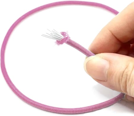 Pembe 5 Metre 2 mm Yuvarlak Lastik