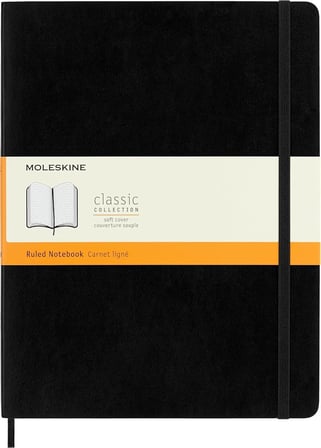 Moleskine Çizgili Siyah Defter XL Boy Yumuşak Kapak
