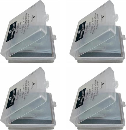 Faber-Castell Faber Castell Gri Hamur Silgi Plastik Kutulu Çizim Silgisi 4 Adet
