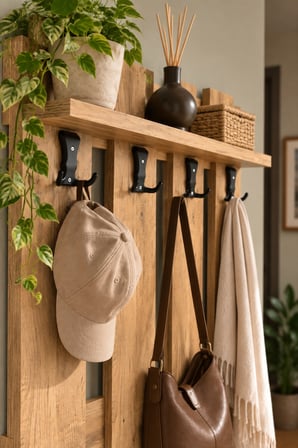 SuloraHome Country Duvar Askılığı Kahverengi 60 cm