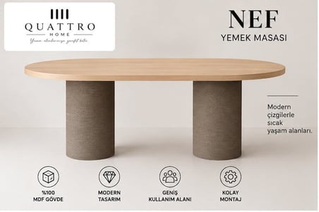 NEF YEMEK MASASI OVAL