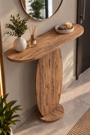SuloraHome Modern Oval Dresuar ve Antre Konsolu