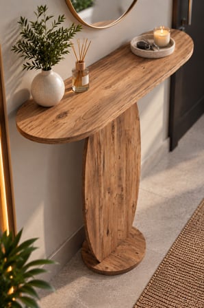 SuloraHome Modern Oval Dresuar ve Antre Konsolu