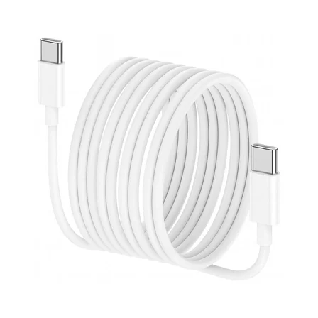 6A 100W Type-C to Type-C Hızlı Data ve Süper Şarj Kablosu 3 Metre Beyaz SX30