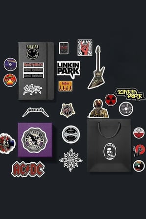 Rock Metal sticker paketi/bullet journal defter çıkartma ajanda laptop etiket 2