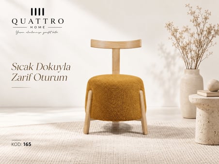 Norella 165 Sırtlı Dekoratif Puf