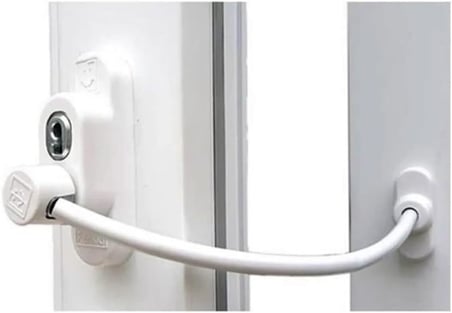Penkid Çelik Halatlı Kablolu Pvc Pencere Emniyet Çocuk Güvenlik Kilidi 5 ADET