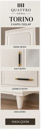 TORINO 3 KAPAKLI DOLAP