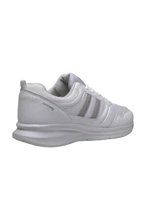 Erkek Hafif Rahat Faylon Taban Spor Ayakkabı BEYAZ - GRİ