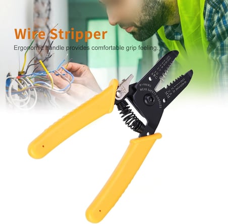 ® Profesyonel Kablo Soyma Pensesi 160 mm Tel Soyucu Tel Kesici Kablo Sıyırma Pensesi Çok Amaçlı Elektrikçi Pensesi 0.6-2.6 mm Kablo Soyucu Kablo Kesme El Aleti Elektrik Elektronik Tamir Pensesi