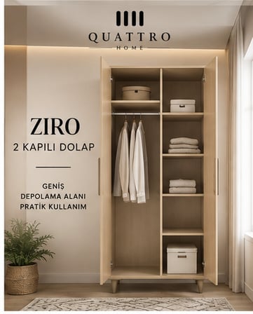 ZIRO 2 KAPAKLI DOLAP