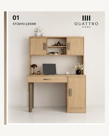 ZIRO KİTAPLIKLI ÇALIŞMA MASASI