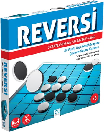 Reversi +5 Yaş için 2 Oyunculu Eğlenceli Strateji Zeka Taş Kutu Oyunu