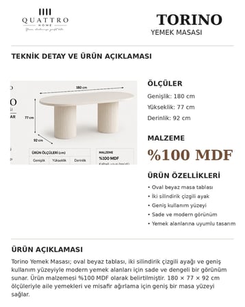 TORINO YEMEK MASASI