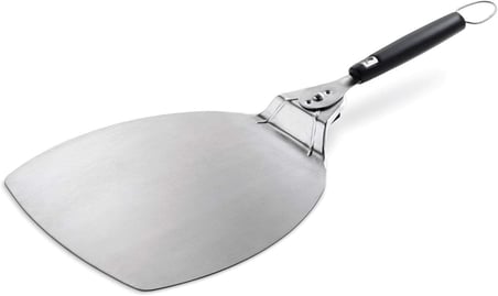 ® Pizza küreği, pizza küreği, pizza küreği, paslanmaz çelik, döner sap, yerden tasarruf sağlayan saklama için, pizza, ekmek vs. için, 6691