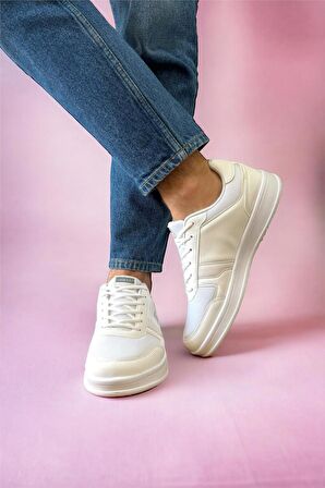 Erkek Günlük Sneaker Rahat Spor Ayakkabı BEYAZ