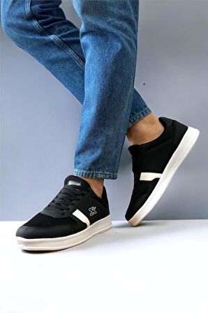 Erkek Günlük Sneaker Rahat Spor Ayakkabı SİYAH BEYAZ