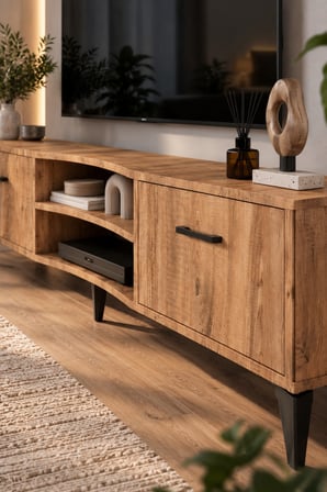 SuloraHome Suntalam Kahverengi TV Sehpası 160x35 cm