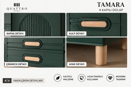 TAMARA 4 KAPAKLI DOLAP