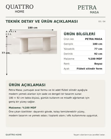 PETRA YEMEK MASASI