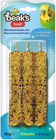 Kuşlar için Ek Besinler, Blister, Meyveli Muhabbet Krakeri, 3 ad x 10 adet
