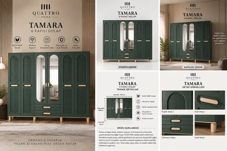 TAMARA 6 KAPAKLI DOLAP