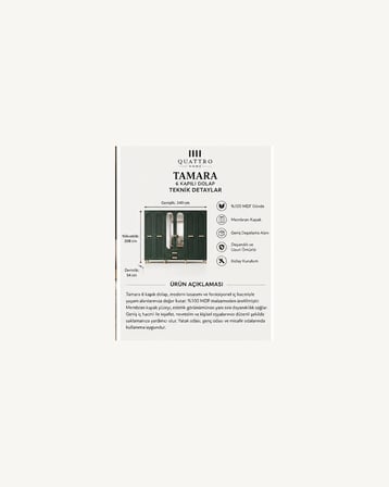 TAMARA 6 KAPAKLI DOLAP