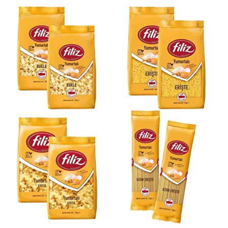 Filiz Yumurtalı Makarna 350 gr 8 li Karma Paket 