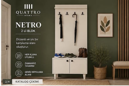 NETRO VESTİYER BEYAZ