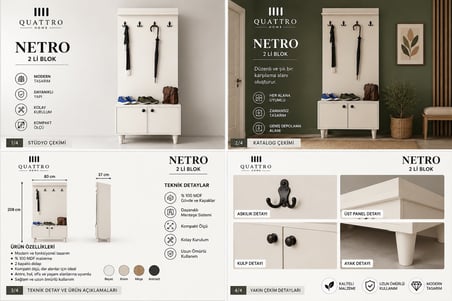 NETRO VESTİYER BEYAZ