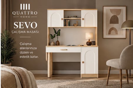 SEVO KİTAPLIKLI ÇALIŞMA MASASI