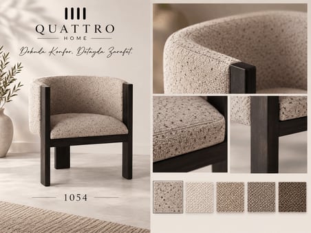 Lunera 1054 Modern Ahşap Detaylı Berjer