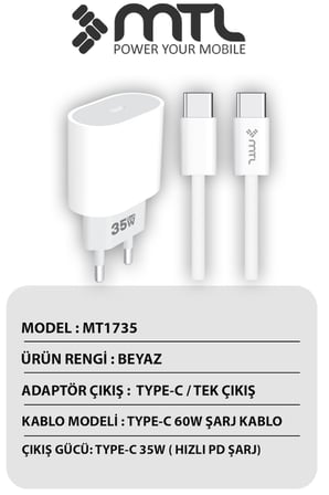 İPhone 15-16-17 / Pro ve Pro Max Serisi Uyumlu Gerçek 35W Gan Type-C Güvenli PD Hızlı Şarj Cihazı