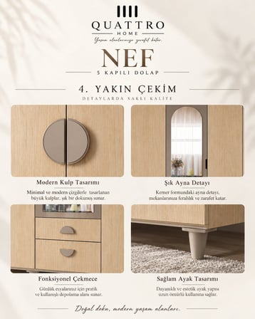 NEF 5 KAPAKLI DOLAP