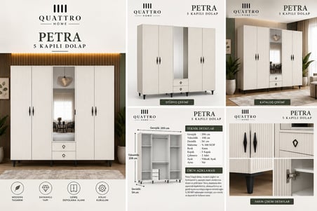 PETRA 5 KAPAKLI DOLAP